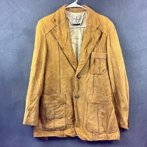 Vintage 1960's Wilson's House of Suede and Leather Blazer Size Men's 36L Western